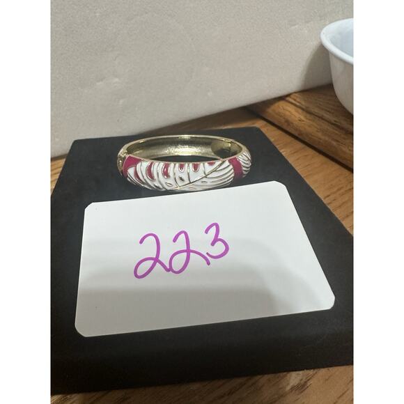 Sequin Nordstrom Multicolor Gold Tone Statement Enamel Bangle Bracelet # 223 - Picture 4 of 4